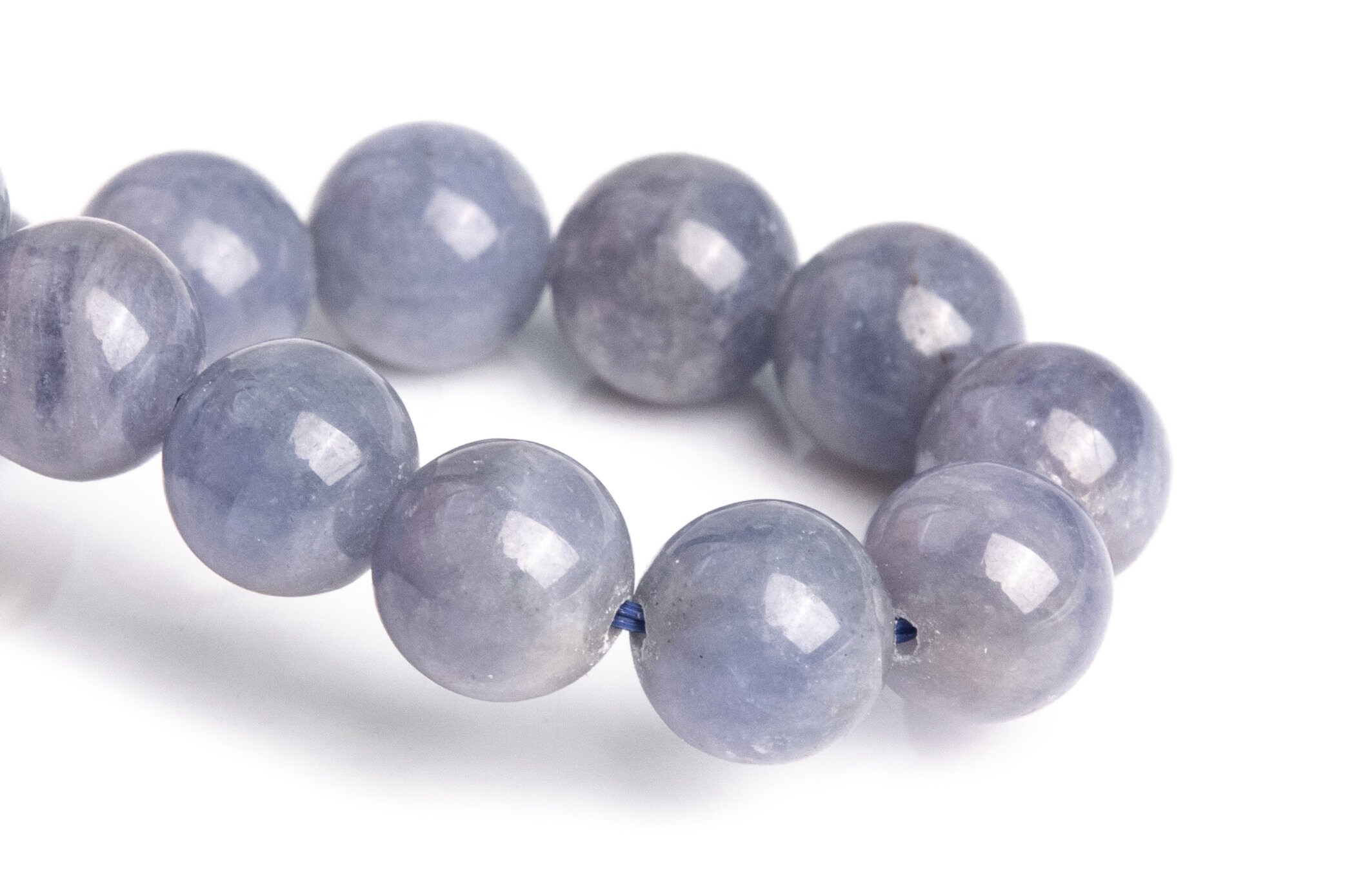 6-7mm Tanzanite Beads Gray Purple Bracelet Grade Aaa Genuine Natural Round Gemstone 7" (120791h-2567)