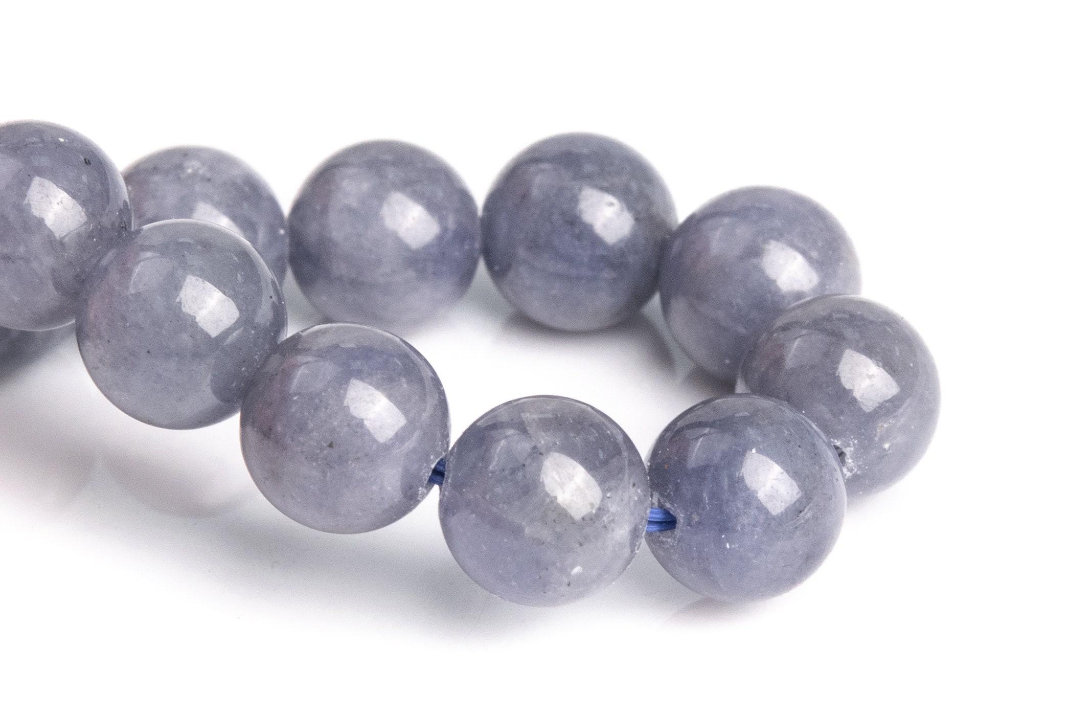 6-7mm Tanzanite Beads Gray Purple Bracelet Grade Aaa Genuine Natural Round Gemstone 7" (120790h-2567)