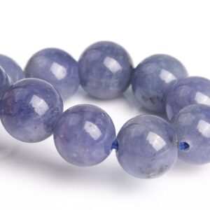 7-8mm Tanzanite Beads Purple Blue Bracelet Grade Aa+ Genuine Natural Round Gemstone 7" (120819h-2587)
