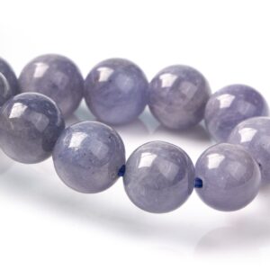 7-8mm Tanzanite Beads Gray Purple Bracelet Grade Aaa Genuine Natural Round Gemstone 7" (120815h-2587)