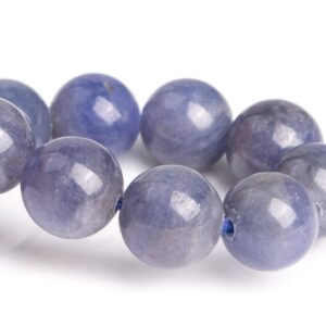 7-8mm Tanzanite Beads Purple Blue Bracelet Grade Aaa Genuine Natural Round Gemstone 7" (120821h-2596)
