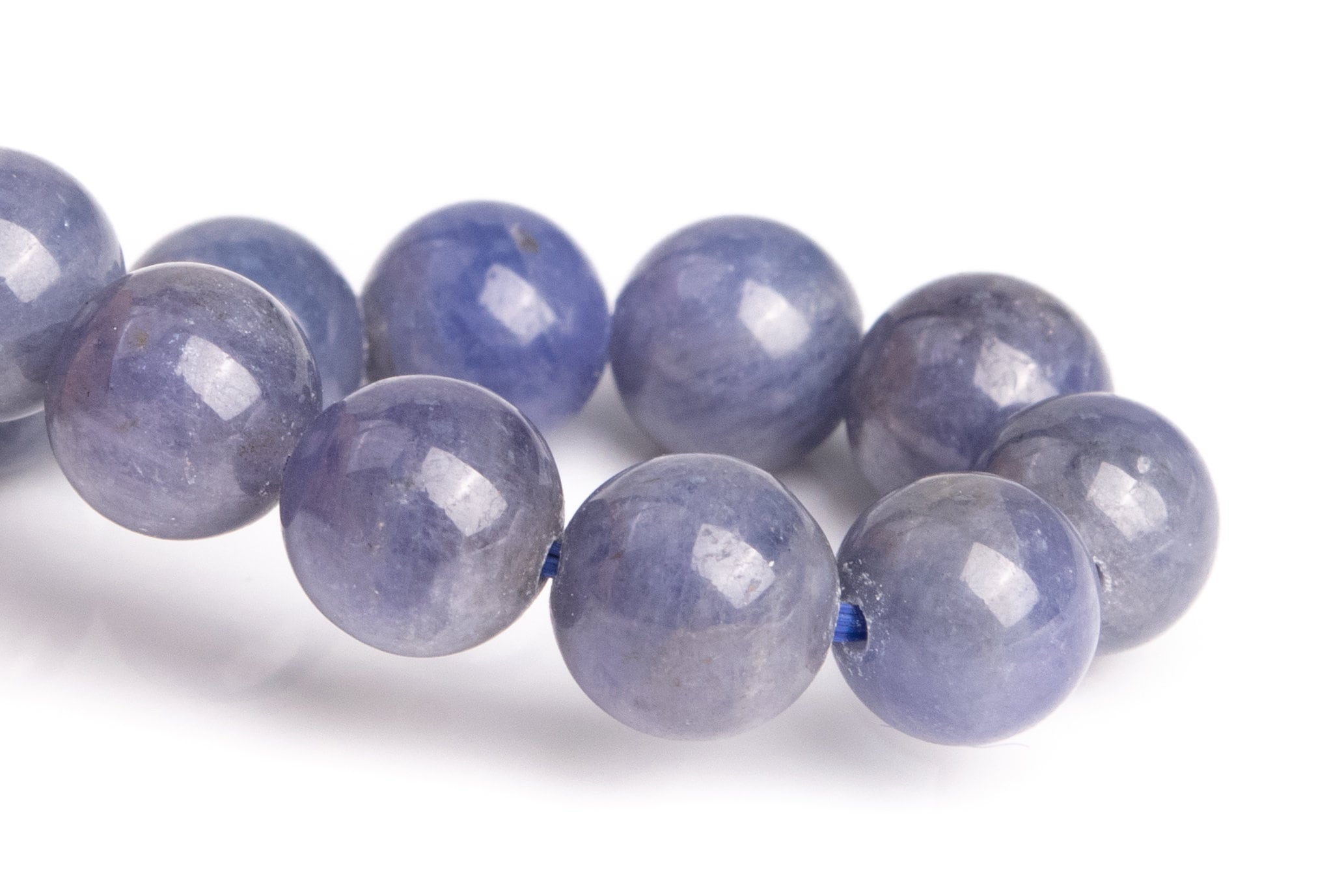 7-8mm Tanzanite Beads Purple Blue Bracelet Grade Aaa Genuine Natural Round Gemstone 7" (120821h-2596)