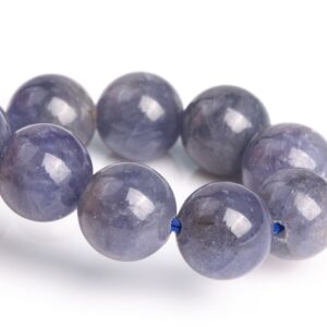 7-8mm Tanzanite Beads Gray Purple Bracelet Grade Aaa Genuine Natural Round Gemstone 7" (120820h-2587)