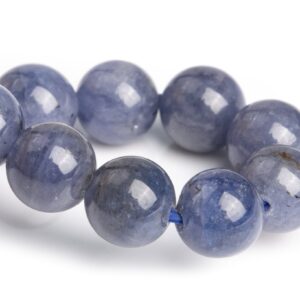 7-8mm Tanzanite Beads Deep Gray Purple Bracelet Grade Aa+ Genuine Natural Round Gemstone 7" (120826h-2597)