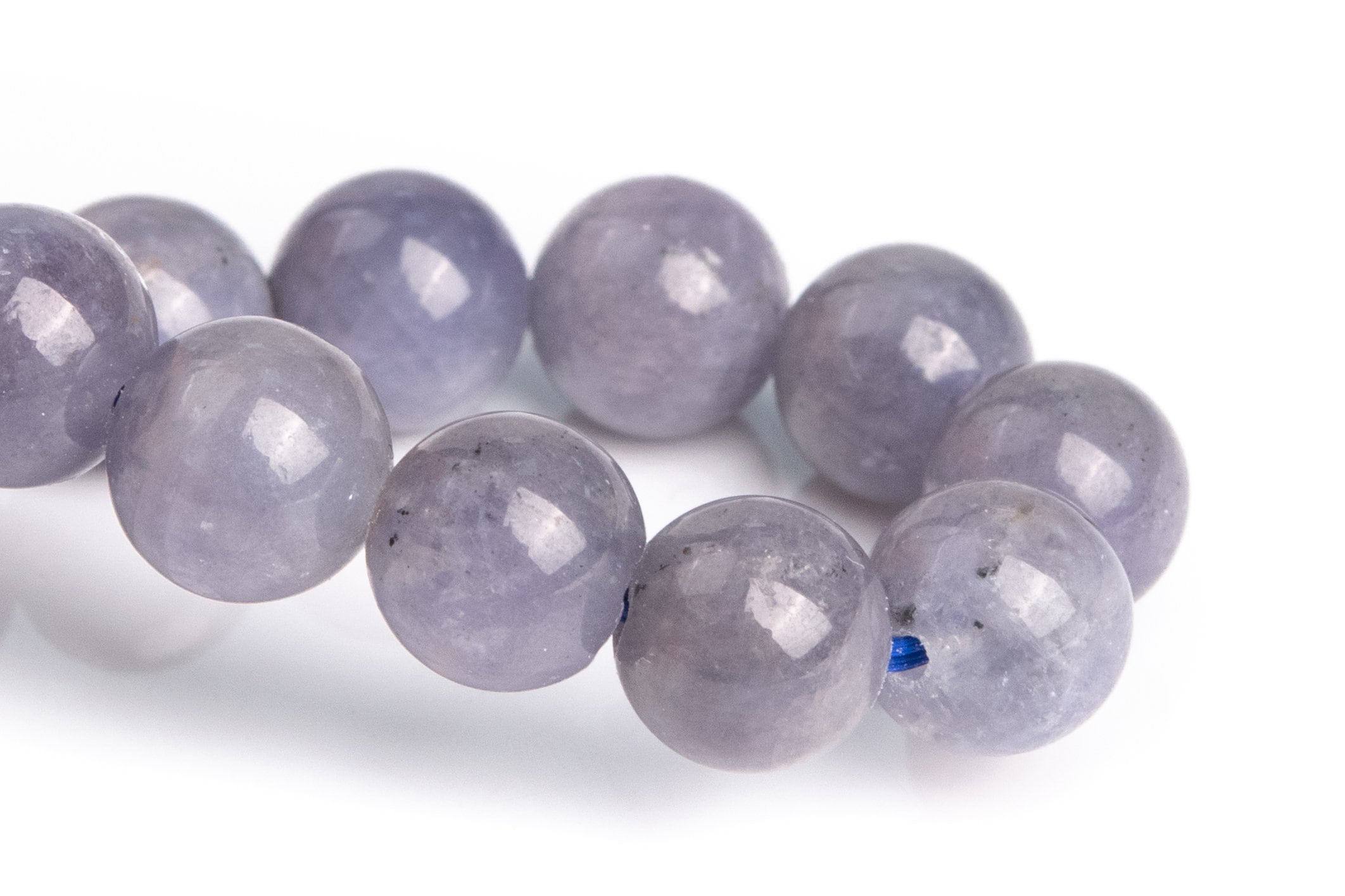 7-8mm Tanzanite Beads Light Gray Purple Bracelet Grade Aa+ Genuine Natural Round Gemstone 7" (120813h-2586)