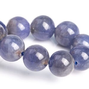 7mm Tanzanite Beads Deep Gray Purple Bracelet Grade Aa+ Genuine Natural Round Gemstone 7" (120803h-2585)