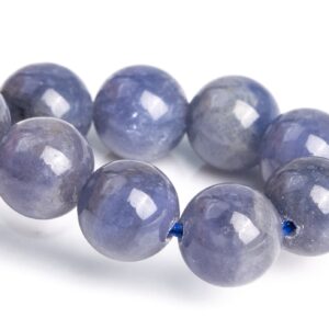 7mm Tanzanite Beads Gray Purple Bracelet Grade Aaa Genuine Natural Round Gemstone 7" (120804h-2585)