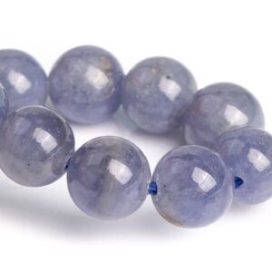 7mm Tanzanite Beads Gray Purple Bracelet Grade Aa+ Genuine Natural Round Gemstone 7" (120806h-2585)
