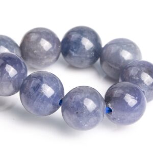 7mm Tanzanite Beads Gray Purple Bracelet Grade Aaa Genuine Natural Round Gemstone 6.5" (120802h-2585)