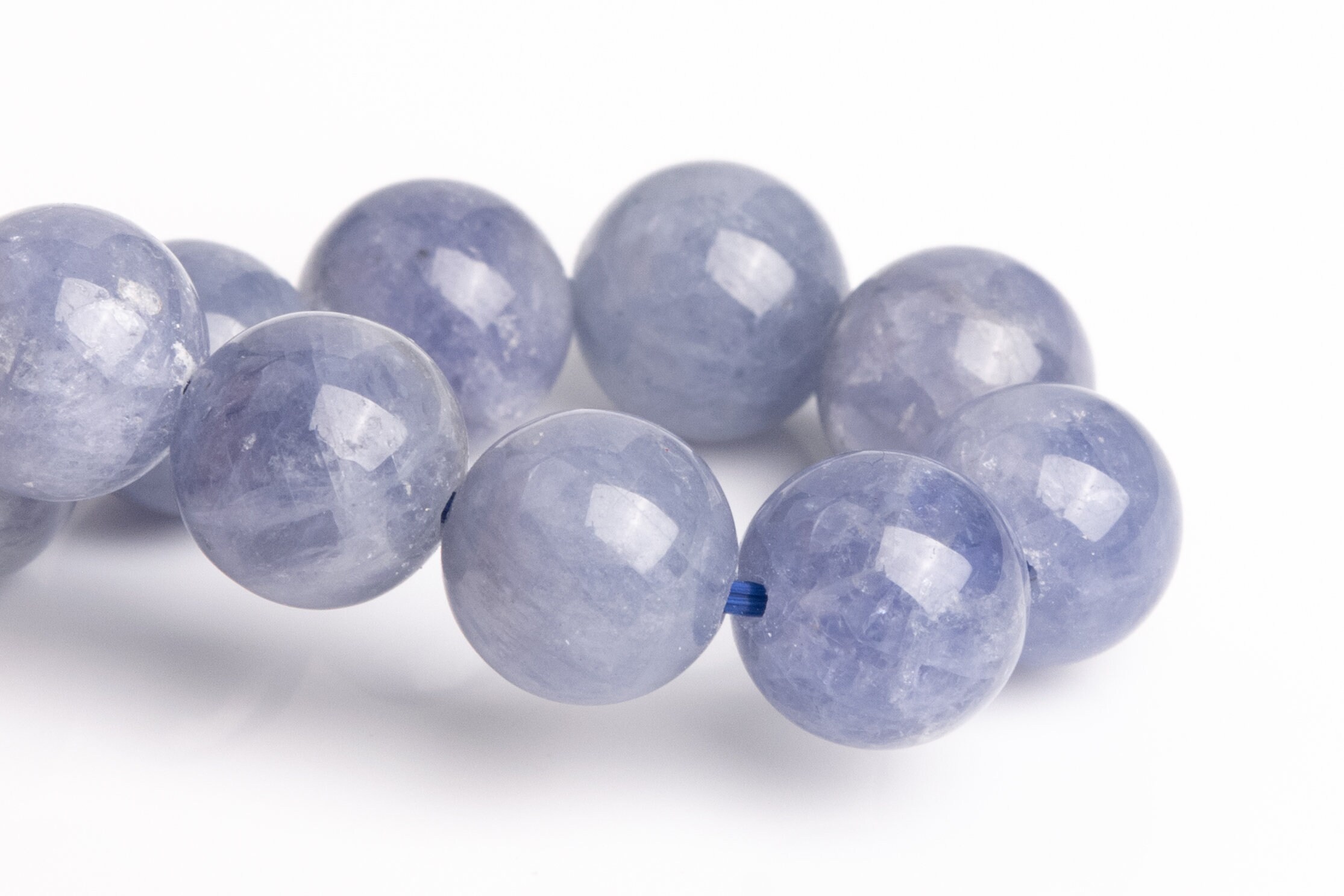 8-9mm Tanzanite Beads Purple Blue Bracelet Grade Aaa Genuine Natural Round Gemstone 7" (120847h-2624)