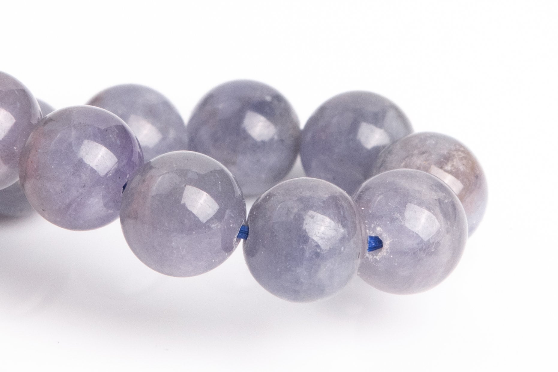 8-9mm Tanzanite Beads Light Gray Purple Bracelet Grade Aa+ Genuine Natural Round Gemstone 7" (120842h-2619)