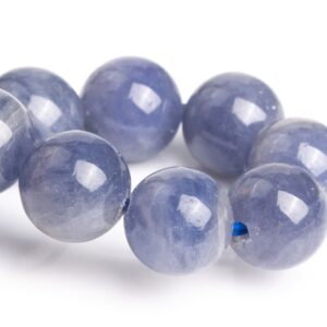 8-9mm Tanzanite Beads Purple Blue Bracelet Grade Aa+ Genuine Natural Round Gemstone 7" (120853h-2624)