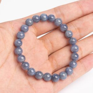 8mm Tanzanite Beads Gray Purple Bracelet Grade Aaa Genuine Natural Round Gemstone 7" (120839h-2619)