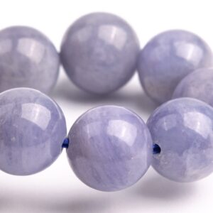 9-10mm Tanzanite Beads Purple Bracelet Grade Aaa Genuine Natural Round Gemstone 7.5" (120878h-206)