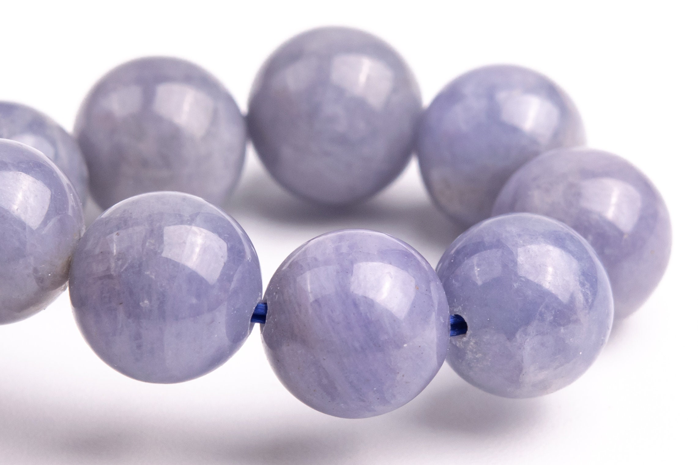 9-10mm Tanzanite Beads Purple Bracelet Grade Aaa Genuine Natural Round Gemstone 7.5" (120878h-206)