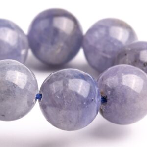 9-10mm Tanzanite Beads Gray Purple Bracelet Grade Aa Genuine Natural Round Gemstone 7" (120877h-206)