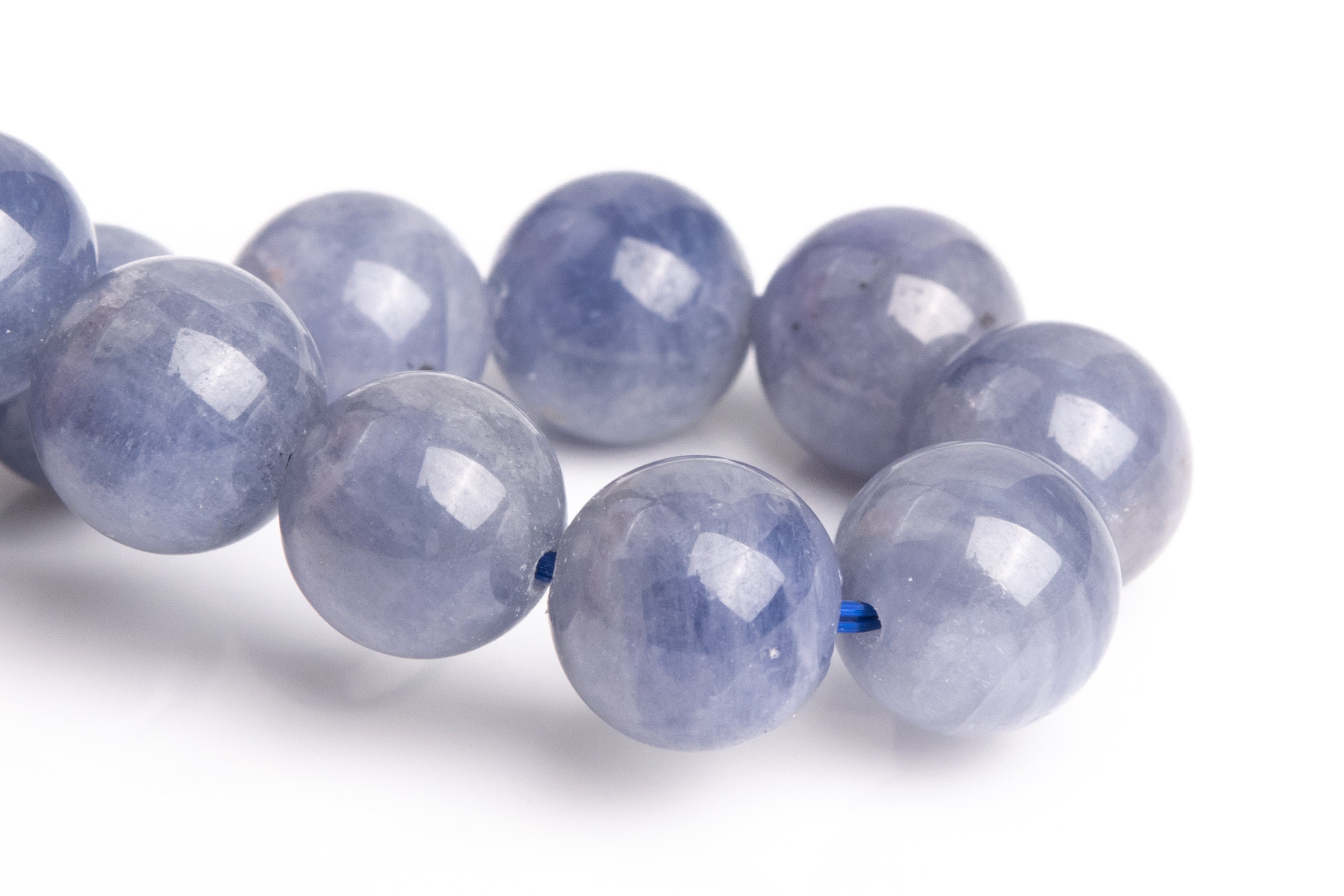 9mm Tanzanite Beads Purple Blue Bracelet Grade Aaa Genuine Natural Round Gemstone 7" (120865h-2626)