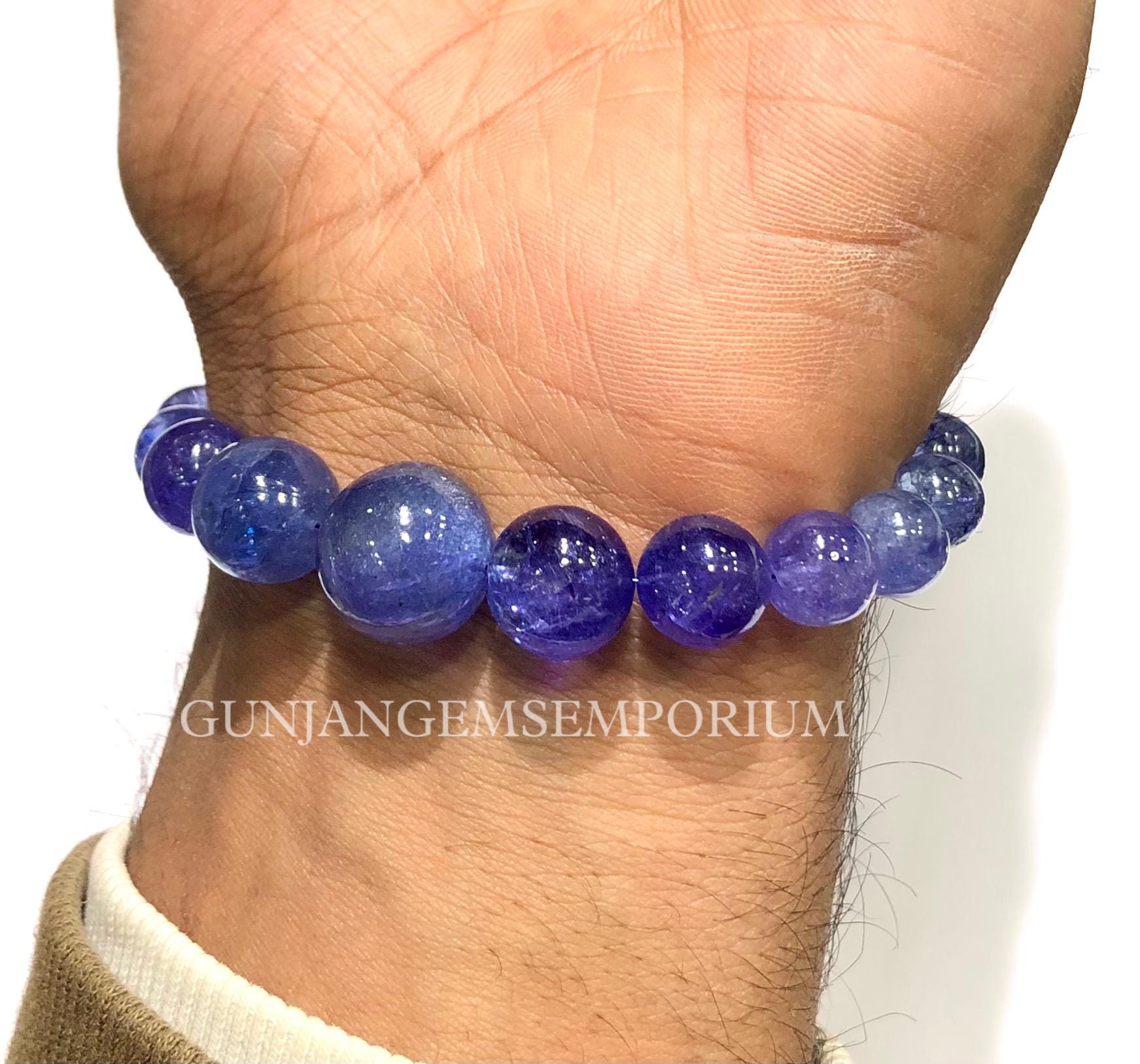 Aaaa+ Tanzanite Gemstone Beads~so Gorgeous Natural Tanzanite Smooth Round Beads 8” Tanzanite Bracelet Tanzanite Balls Tanzanite Beads Gifts
