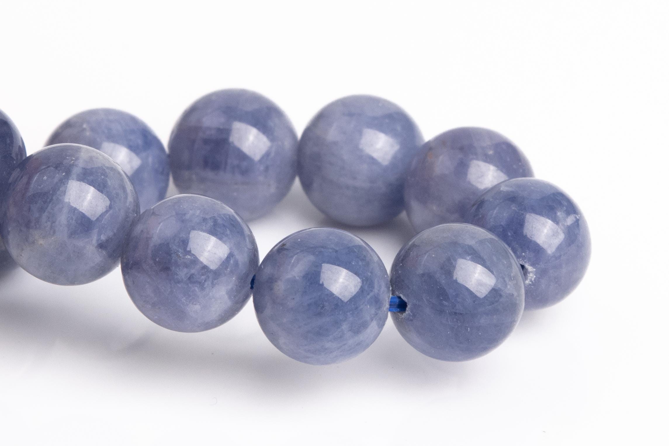 Tanzanite Beads 7"/7.5" Bracelet Genuine Natural Round Gemstone Beads