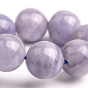 Only One 10-11mm Tanzanite Beads Gray Purple Bracelet Grade Aa+ Genuine Natural Round Gemstone 7.5" (120890h-248)