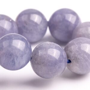 Only One 11mm Tanzanite Beads Gray Purple Bracelet Grade Aa+ Genuine Natural Round Gemstone 7.5" (120900h-248)