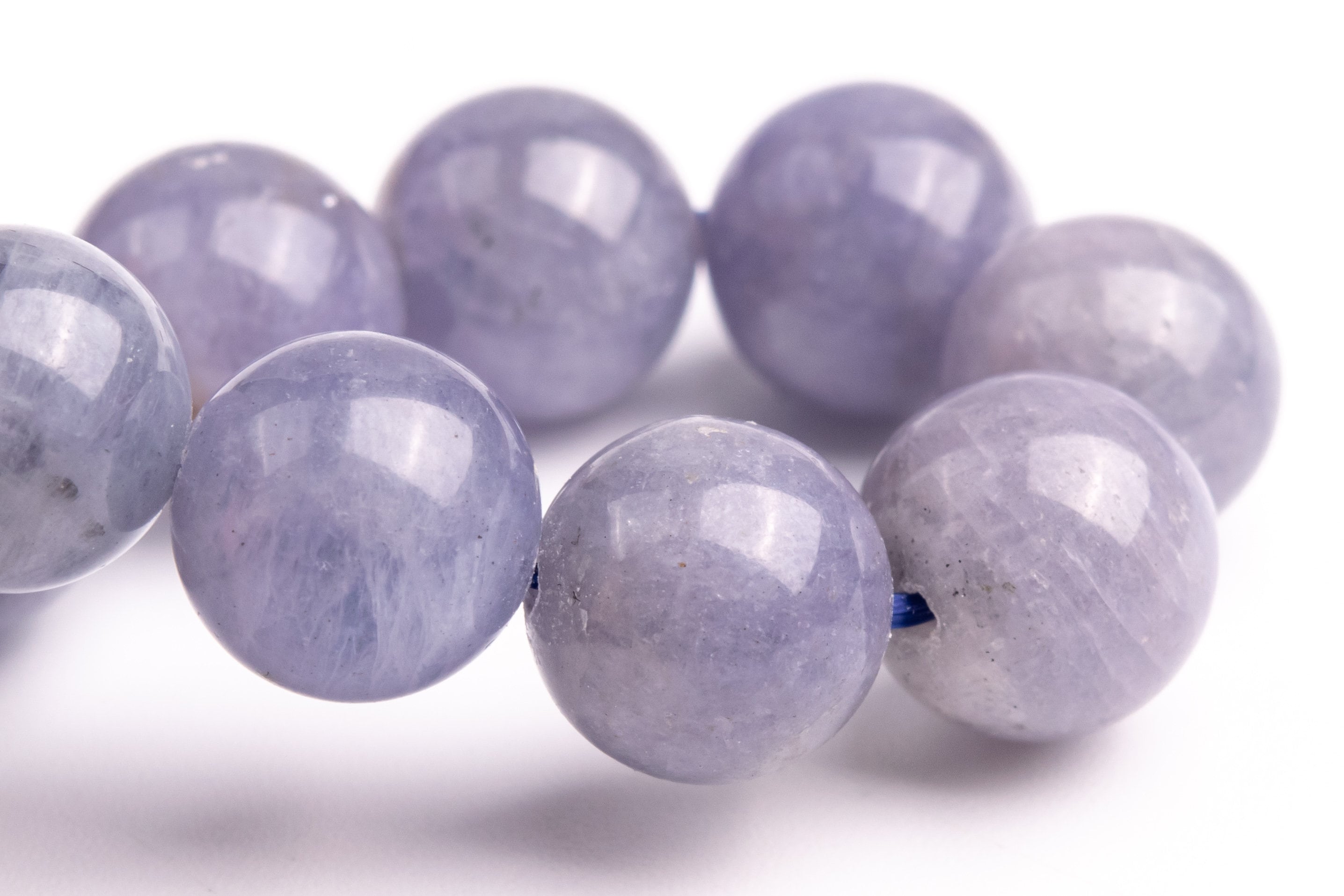 Only One 11mm Tanzanite Beads Gray Purple Bracelet Grade Aa+ Genuine Natural Round Gemstone 7.5" (120900h-248)