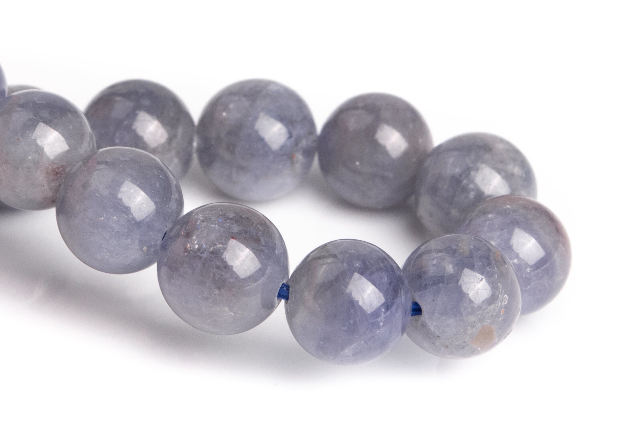 Only One 8mm Tanzanite Beads Light Gray Purple Bracelet Grade Aa Genuine Natural Round Gemstone 7" (120829h-2597)