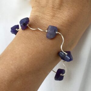 Playful Partners - A Tanzanite And Sterling Silver Bracelet (1-c)