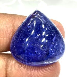 Aaa Natural Purple Tanzanite Cabochon: Heart Shape Loose Gemstone