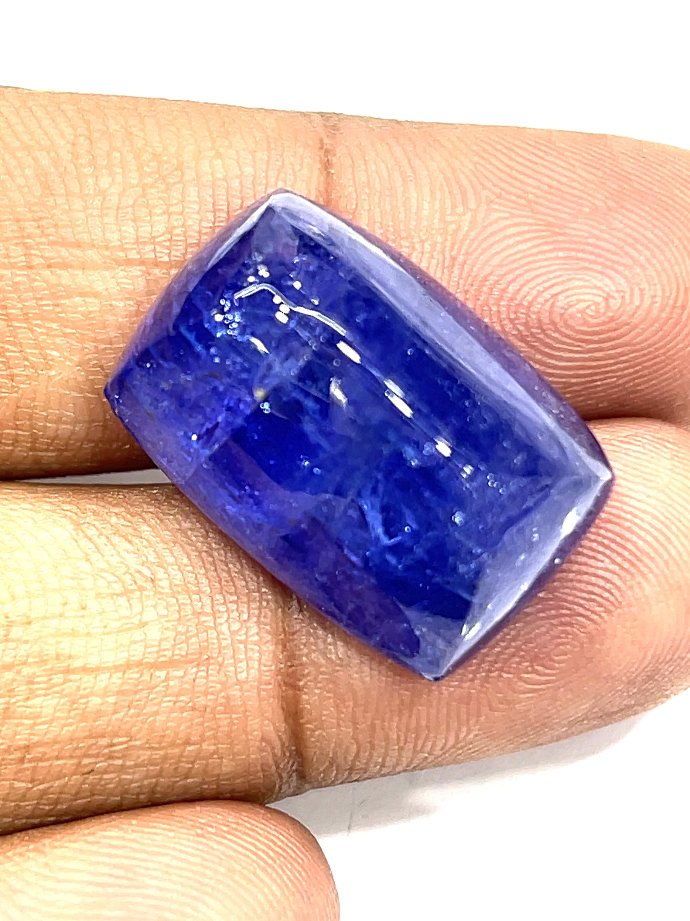 Aaa Purple Tanzanite Heart Cabochon: Loose Gemstone (24x16x14mm, 55.50ct) Aaa Purple Tanzanite Heart Cabochon: Loose Gemstone (24x16x14mm, 55.50ct)