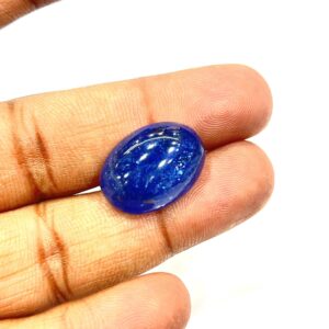 Aaa Purple Tanzanite Cabochon: Oval Loose Gemstone (21x16x10mm)