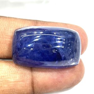Aaa Purple Tanzanite Cabochon: Rectangle Loose Gemstone (31x19x15mm)