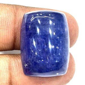 Aaa Purple Tanzanite Cabochon: Rectangle Loose Gemstone (25x18x12mm)