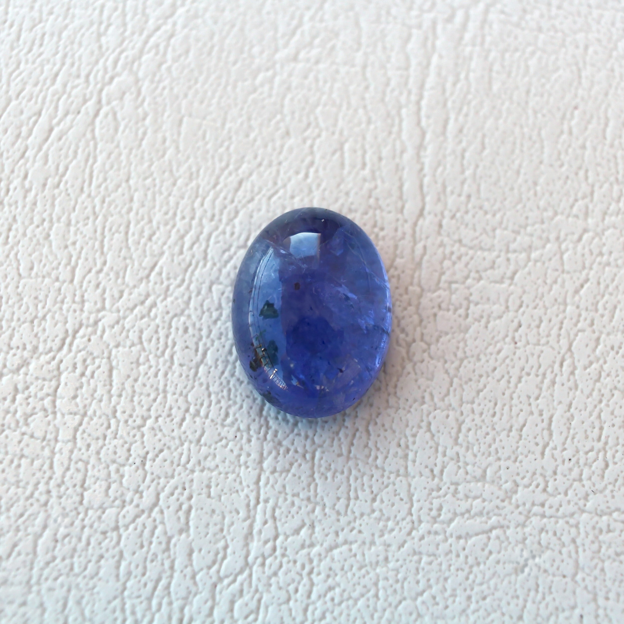 Genuine Tanzanite Cabochon, Oval Cut Loose Gemstone, Lilac Blue - 9x12mm, 5.52ct Genuine Tanzanite Cabochon, Oval Cut Loose Gemstone, Lilac Blue - 9x12mm, 5.52ct