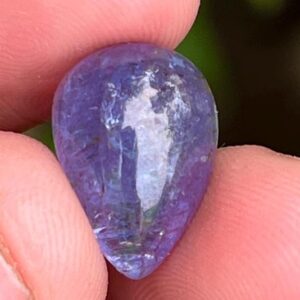 Natural Tanzanite Cabochon 10.10 Carat Blue Tanzanite, Loose Gemstone Untreated Tanzanite Cabochon Making For Jewelry December Birthstone.