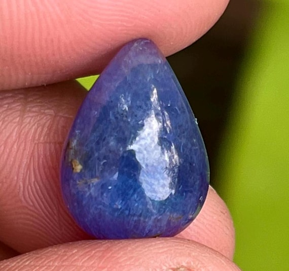 Natural Tanzanite Cabochon 12.50 Carat Blue Tanzanite, Loose Gemstone Untreated Tanzanite Cabochon Making For Jewelry December Birthstone.