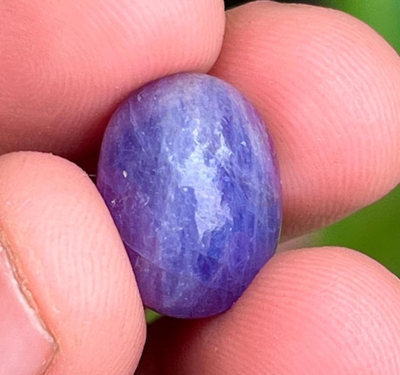 Natural Tanzanite Cabochon 13.0 Carat Blue Tanzanite, Loose Gemstone Untreated Tanzanite Cabochon Making For Jewelry December Birthstone.