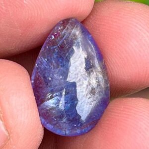 Natural Tanzanite Cabochon 7.90 Carat Blue Tanzanite, Loose Gemstone Untreated Tanzanite Cabochon Making For Jewelry December Birthstone.
