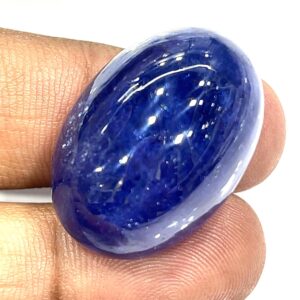 Natural Purple Tanzanite Cabochon: Loose Gemstone For Jewelry Making (29x21x17mm)