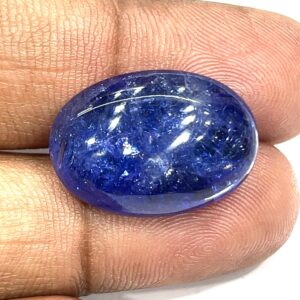 Natural Purple Tanzanite Cabochon: Oval Gemstone For Jewelry Making (29.30ct)