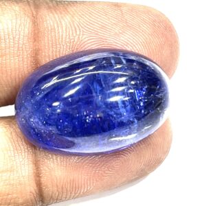 Natural Purple Tanzanite Cabochon: Oval Gemstone For Jewelry Making (27x18x14mm, 59.30ct)