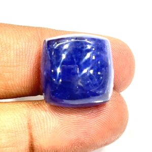 Natural Purple Tanzanite Cabochon: Square Gemstone For Jewelry Making (18x18x13mm)
