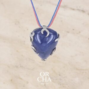 Tanzanite — Sautoir Argent 925 · Goutte Cabochon Bleu Foncé Tanzanite — Sautoir Argent 925 · Goutte Cabochon Bleu Foncé
