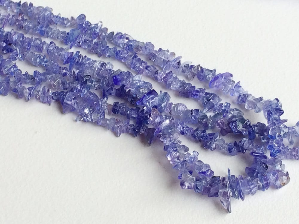 4mm Blue Tanzanite Chips, Tanzanite Gemstone, Blue Tanzanite, Tanzanite For Jewelry, Tanzanite Rough 16 Inch Strand (1 Strand To 10 Strand)