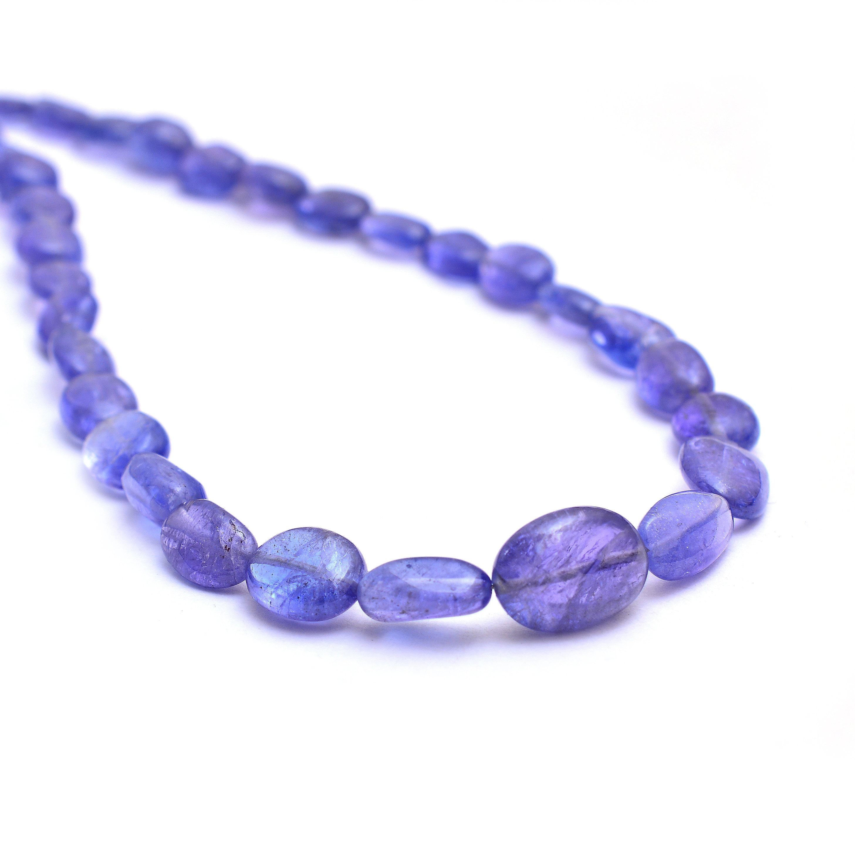 Aaa+ Tanzanite Gemstone Smooth Oval Nuggets, Natural Tanzanite Precious Gemstone Loose Tumbled Beads For Jewelry