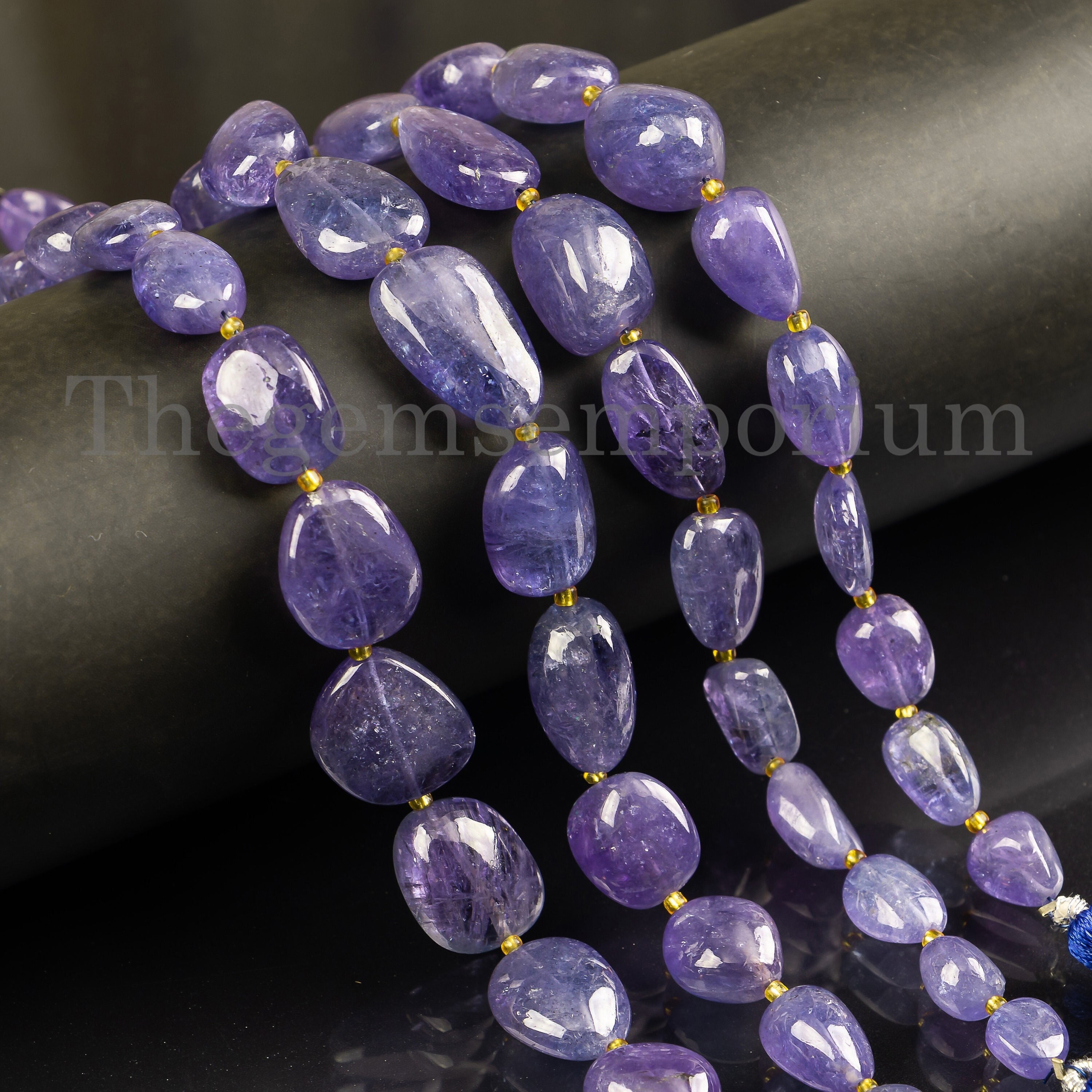 Aaa Tanzanite Nugget Strand, Loose Gemstones, Jewelry Making Beads, Purple Tanzanite Tumble