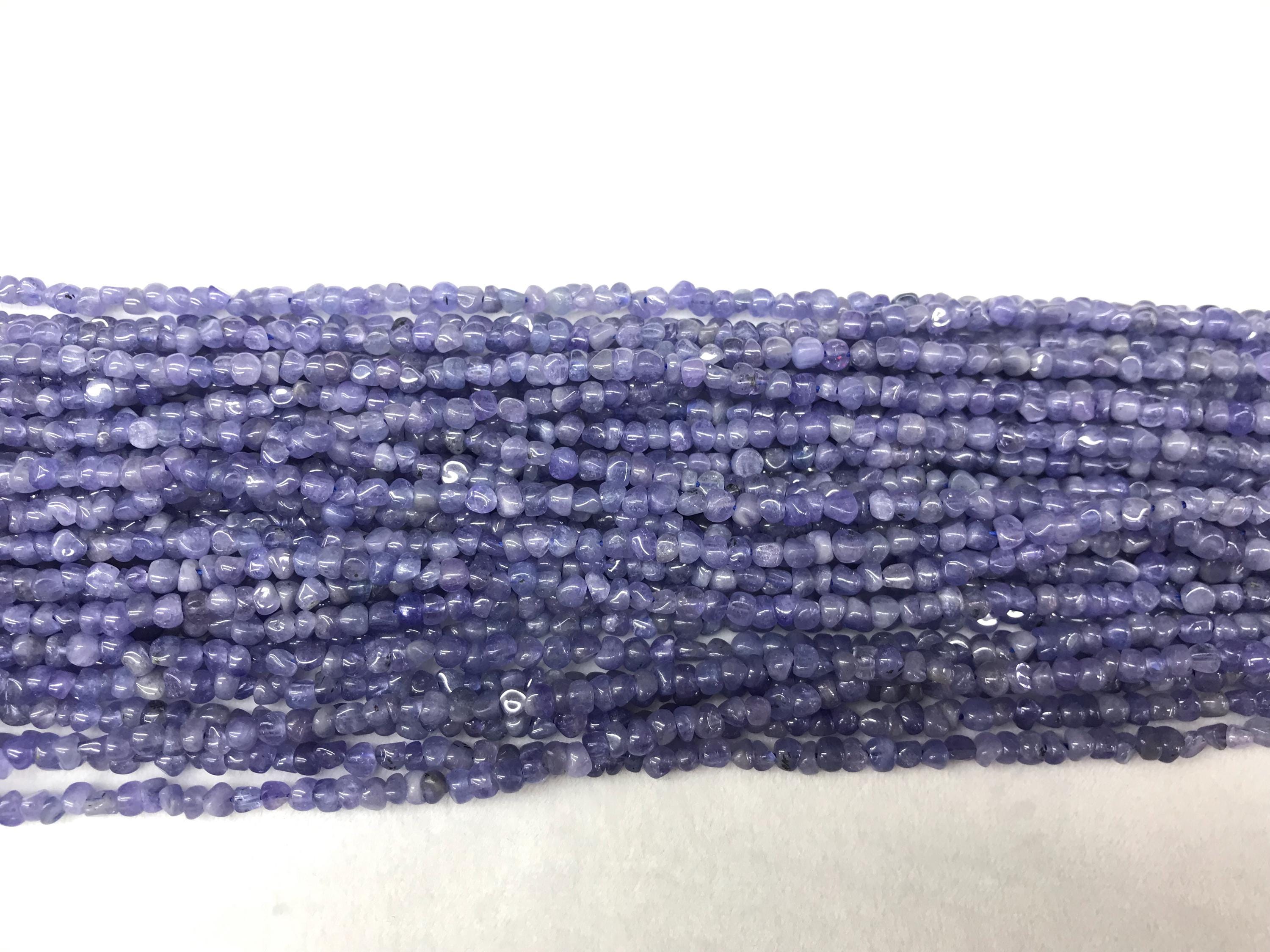 Natural Tanzanite 3-4mm Nuggets Gemstone Grade A Loose Beads 16 Inch Jewelry Supply Bracelet Necklace Material Support Wholesale