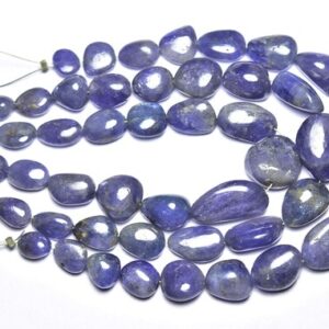 Tanzanite Nuggets Beads - 7 inches - Natural Beautiful Tanzanite Smooth Nuggets - Size is 8-14mm #549 Tanzanite Nuggets Beads - 7 inches - Natural Beautiful Tanzanite Smooth Nuggets - Size is 8-14mm #549