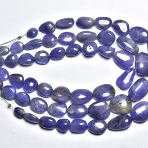 Tanzanite Nuggets Beads - 7 inches - Natural Beautiful Tanzanite Smooth Nuggets - Size is 8-12 mm #557 Tanzanite Nuggets Beads - 7 inches - Natural Beautiful Tanzanite Smooth Nuggets - Size is 8-12 mm #557