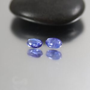 Tanzanite Oval Nugget Beads - Pair - 8x6mm Tanzanite Oval Nugget Beads - Pair - 8x6mm